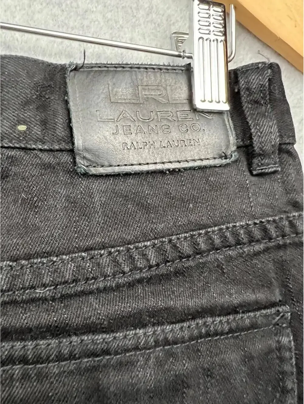 Lauren Ralph Lauren Denim Jeans Women Size 12 Classic Black Wash Button Pockets